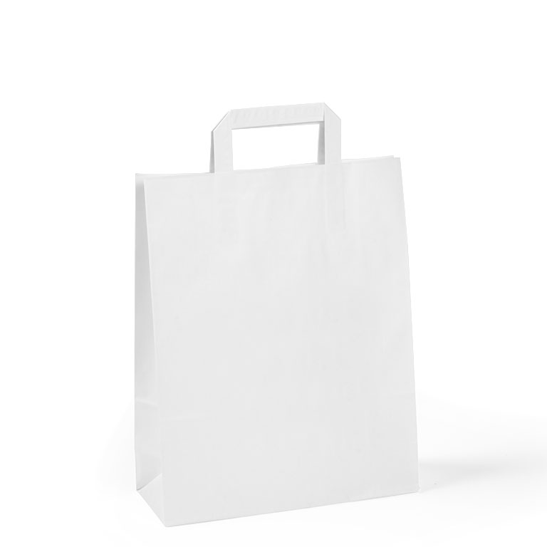 White Paper Carriers TAPE Handles 260 x 100 x 330mm