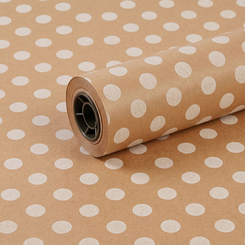 750mm 50gsm Brown Kraft White Spot