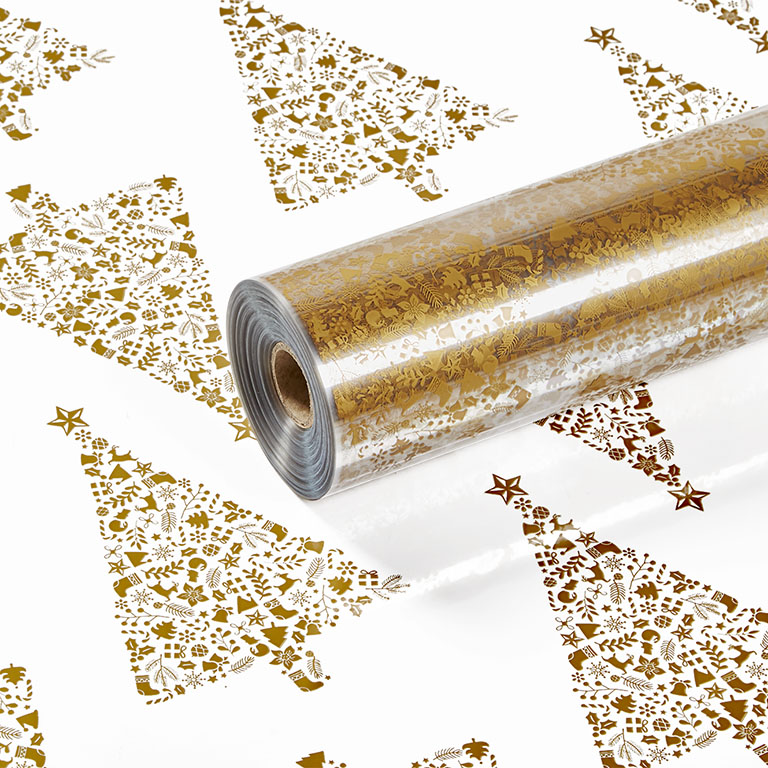 Gold Gift Tree Clear Film