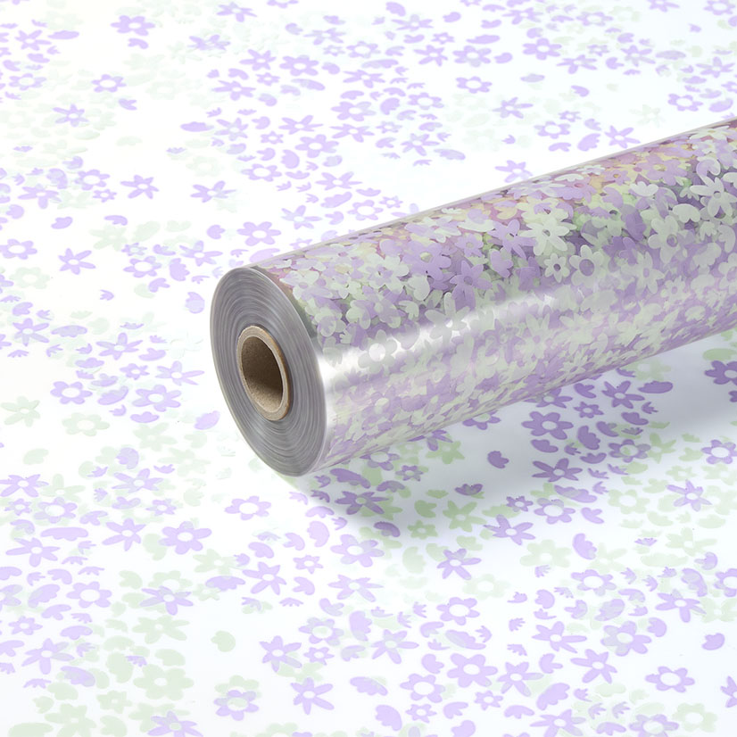 Lilac and Soft Green Confetti Clear Film