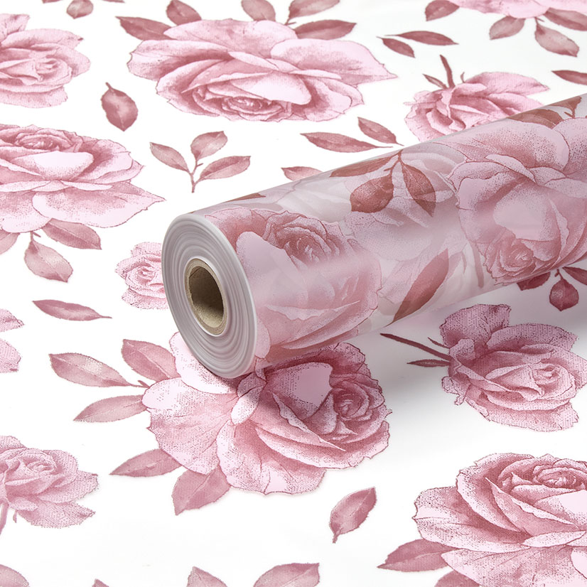 Metallic Raspberry and Light Pink Rose Frosted Film