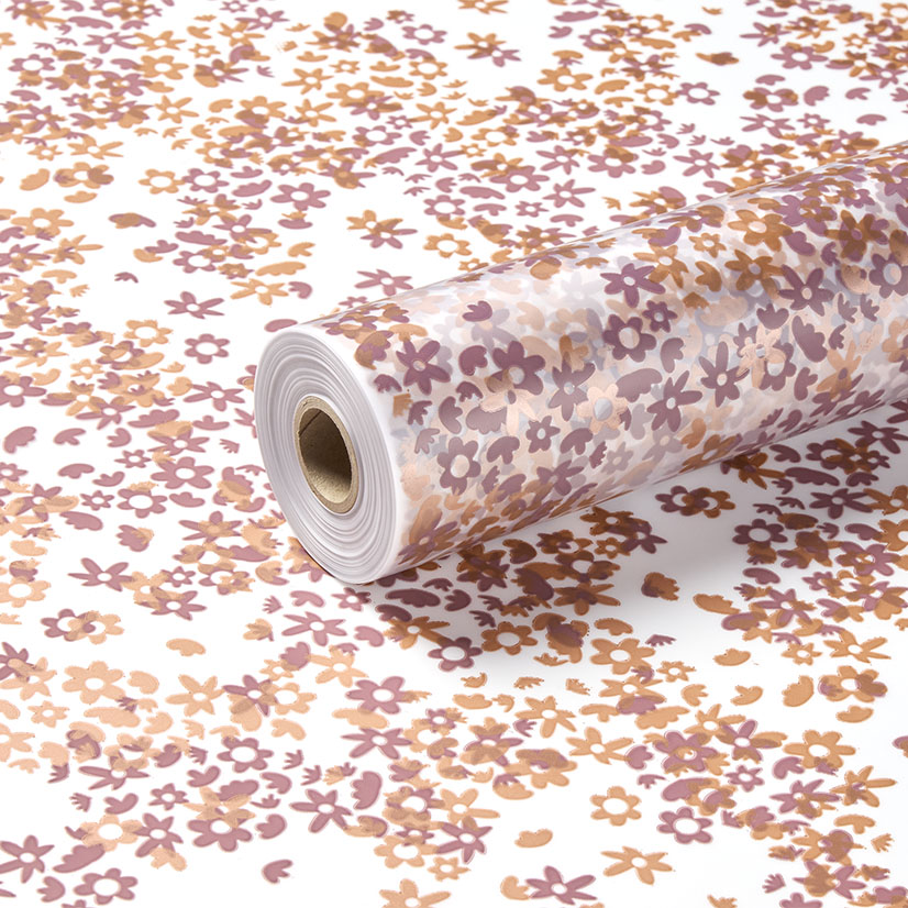Rose Gold and Rosy Mauve Confetti Frosted Film