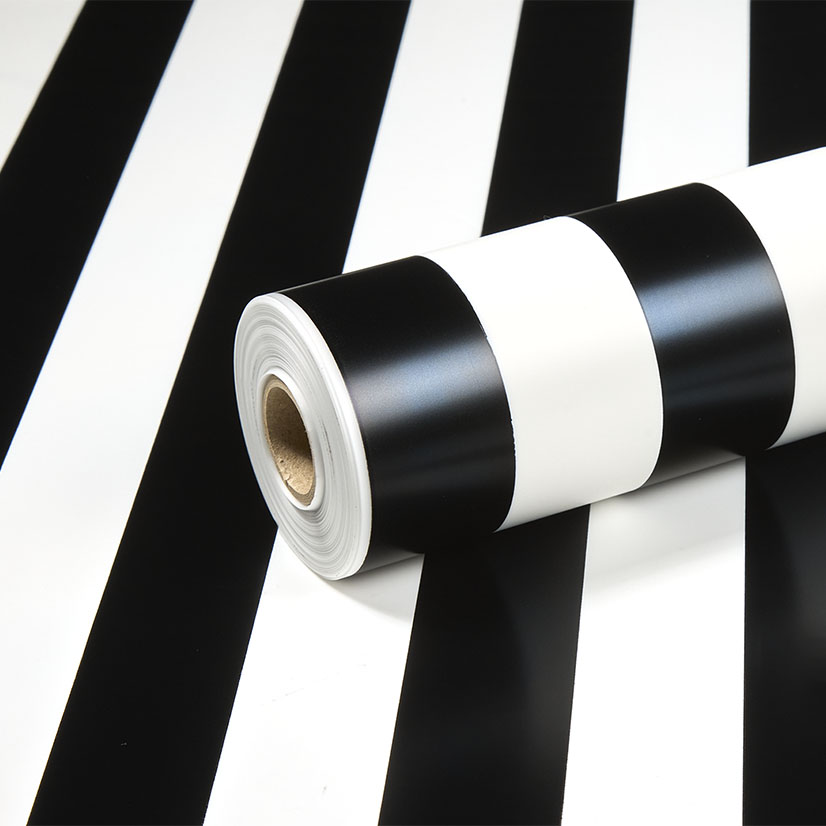 Tinted White and Black Stripe Frosted Film