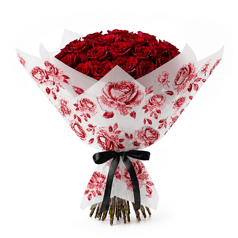 Tinted White and Metallic Red Rose Frosted Film