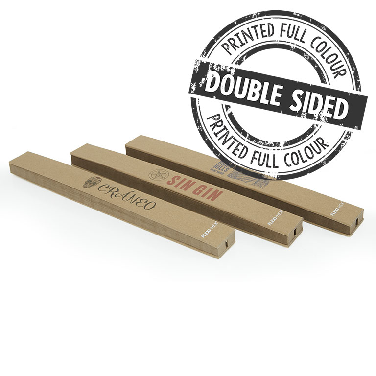 Flexi Hex Brown Kraft Mini Bottle Sleeve Printed 2 side CMYK