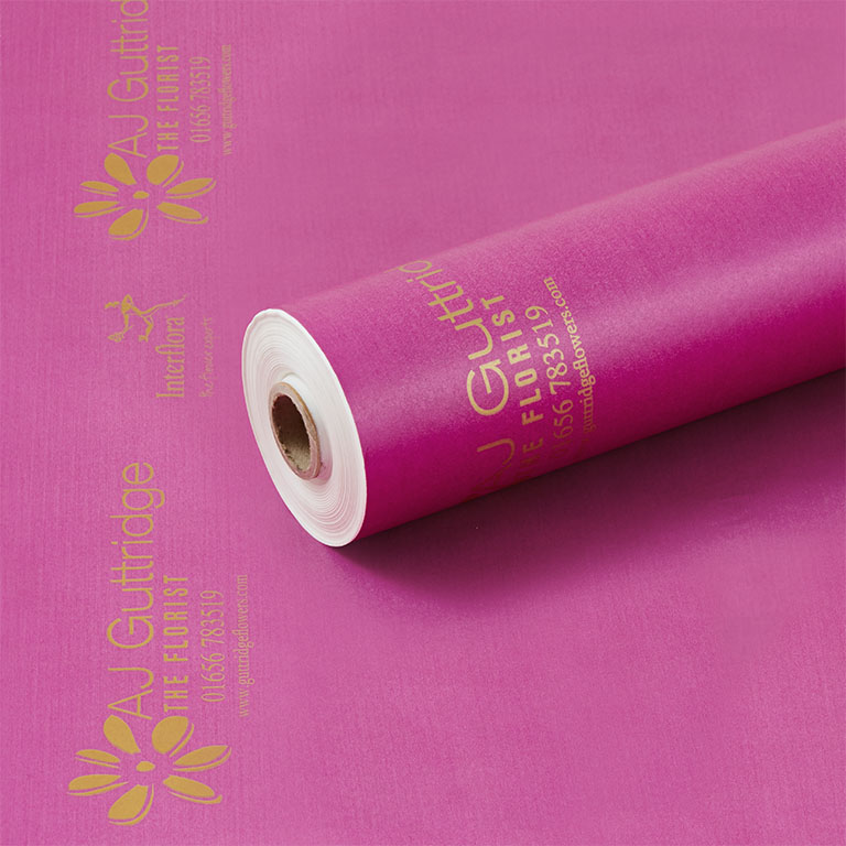 Eco Flowerwrap Rolls Fully Tinted Printed 1 Colour