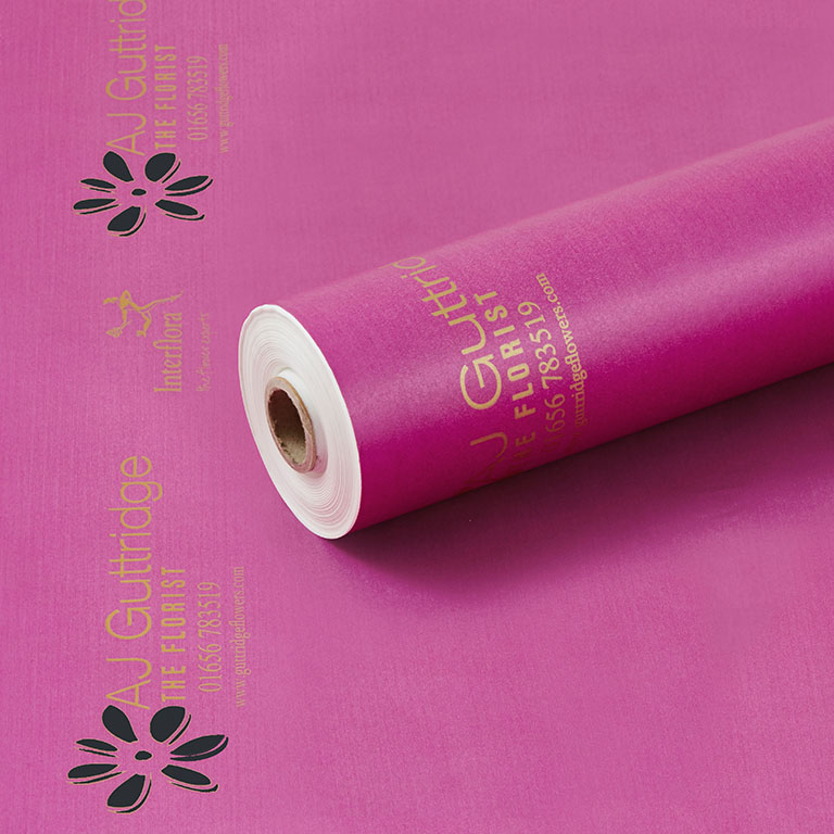 Eco Flowerwrap Rolls Fully Tinted Printed 2 Colours